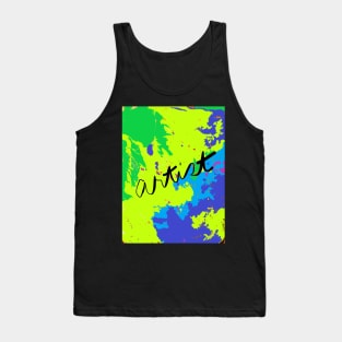 ARTIST: painted in blues and greens Tank Top